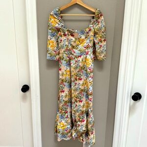 Floral Reformation Midi Dress, size 4